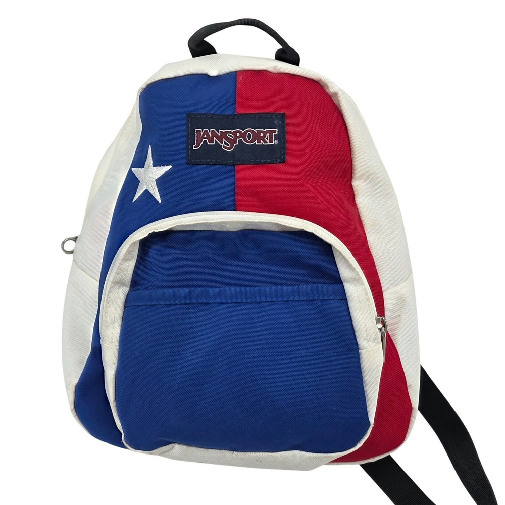 JanSport Lone Star Mini Backpack Half Pint Red White Blue Americana Y2K Retro